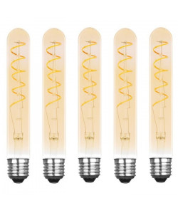 XQLITE Lot de 5 ampoules filament LED E27 tube 2,5 W équivalence 15 W XQ1710