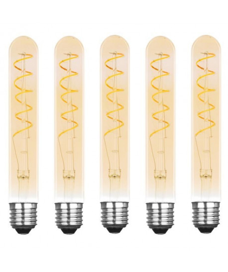 XQLITE Lot de 5 ampoules filament LED E27 tube 2,5 W équivalence 15 W XQ1710