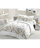 LOVELY HOME Parure de couette 100% coton Triago  Jaune  200x200 cm