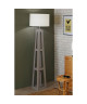 HIPSTER Lampadaire en bois  H 154 x Ř 40 cm  Gris  E27 70W