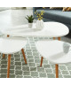 PIPPA 3 tables gigognes scandinave  Blanc mat  L 100 x l 60 cm / L 60 x l 45 cm et L 45 x l 45 cm
