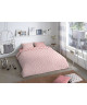 GOOD MORNING Parure de couette FRITS 100% coton  1 housse de couette 200x200 cm et 2 taies d\'oreiller 60x70 cm  Rose