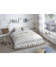 GOOD MORNING Parure de couette BOHO 100% coton  1 housse de couette 200x200 cm et 2 taies d\'oreiller 60x70 cm  Blanc