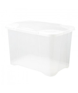 EDA PLASTIQUE Boîte de rangement Clip\'Box 60 L  Naturel couvercle avec charniere  60 x 40 x 40 cm