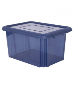 EDA PLASTIQUE Boîte de rangement Funny Box 55 L  Bleu profond acidulé  57,5 x 44 x 31 cm