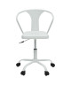 COMETE Chaise de bureau  Métal blanc mat  Industriel  L 35,5 x P 37 cm