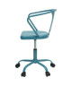 COMETE Chaise de bureau  Métal bleu brillant Industriel  L 35,5 x P 37 cm