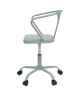 COMETE Chaise de bureau  Métal gris clair mat  Industriel  L 35,5 x P 37 cm