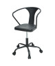 COMETE Chaise de bureau  Métal noir mat  Industriel  L 35,5 x P 37 cm