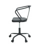 COMETE Chaise de bureau  Métal noir mat  Industriel  L 35,5 x P 37 cm