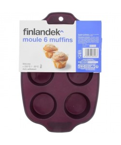 FINLANDEK Moule 6 muffins silicone
