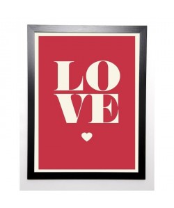 BRAUN STUDIO Image encadrée Love en rouge 57x77 cm Rouge