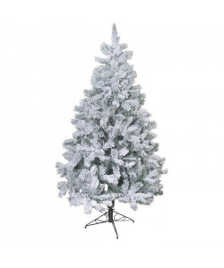 Sapin de Noël artificiel Floqué  565 branches  180 cm  Blanc