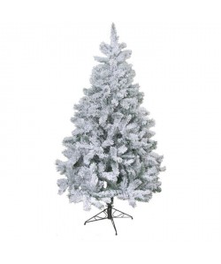 Sapin de Noël artificiel Floqué  218 branches  120 cm  Blanc