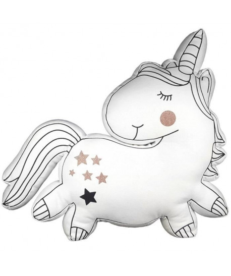 TODAY Coussin 100% coton forme Licorne  35x40 cm