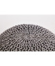 Pouf tricot JEF en polycoton  Ř40xH30 cm  Gris clair