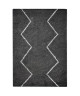 ASMA Tapis de salon Shaggy  Style berbere  100 x 150 cm  Gris  Poils longs