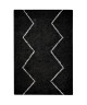 ASMA Tapis de salon Shaggy  Style berbere  100 x 150 cm  Noir  Poils longs