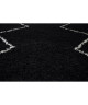 ASMA Tapis de salon Shaggy  Style berbere  100 x 150 cm  Noir  Poils longs