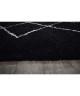 ASMA Tapis de salon Shaggy  Style berbere  100 x 150 cm  Noir  Poils longs