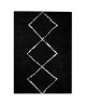 ASMA Tapis de salon Shaggy  Style berbere  150 x 220 cm  Noir  Poils longs