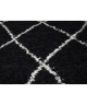 ASMA Tapis de salon Shaggy  Style berbere  100 x 150 cm  Noir  Poils longs