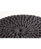 Pouf tricot JEF en polycoton  Ř40xH30 cm  Gris anthracite