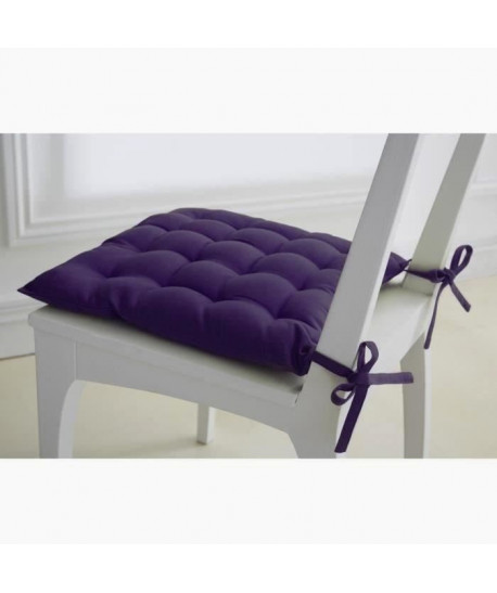 TODAY Assise matelassée 40x40cm 100% coton 16 points Purple