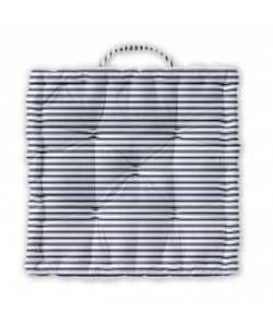 TODAY Coussin de sol Cabane de Plage Liny 100% coton  45x45x12 cm  Rayé bleu