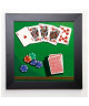 ROMERO Image encadrée Poker 37x37 cm Vert