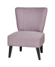 ANGELINA Fauteuil pieds en bois bouleau massif  Revetement tissu violet  Scandinave  L58 x P48 cm