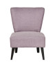 ANGELINA Fauteuil pieds en bois bouleau massif  Revetement tissu violet  Scandinave  L58 x P48 cm