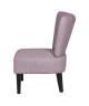 ANGELINA Fauteuil pieds en bois bouleau massif  Revetement tissu violet  Scandinave  L58 x P48 cm