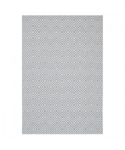 ALASKA II Tapis scandinave tissé plat en velours polypropylene  120x170 cm  Gris clair