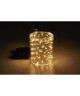Guirlande de Noël filaire 64 LED en métal et PVC  L 3,2 m  Blanc chaud  Piles