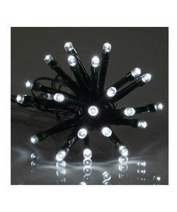 Guirlande de Noël LED extérieure filaire PVC  12 m  Blanc froid  Electrique