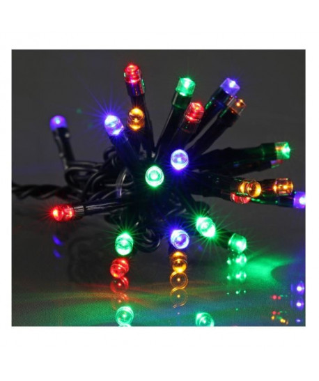 Guirlande de Noël LED extérieure filaire PVC  12 m  Multicolore  Electrique