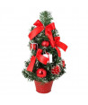 Sapin de Noël artificiel avec Boîtescadeaux et Pommes de pin  30 cm  Rouges et blanc