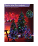Sapin vert de Noël en PVC  H 150 cm  Fibre optique multicolore  24 V lumiere animée