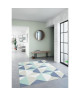 PRISMA Tapis scandinave tissé en velours polypropylene  120x170 cm  Bleu