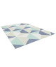 PRISMA Tapis scandinave tissé en velours polypropylene  120x170 cm  Bleu