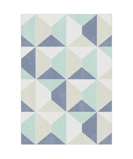 PRISMA Tapis scandinave tissé en velours polypropylene  160x230 cm  Bleu