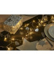 Guirlande de Noël 20 LED blanc chaud en métal  L 40 cm  Argent ou doré