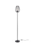 MADDY Lampadaire en métal  Ř 22 x H 160 cm  Noir  Ampoule LED E27 40W fournie