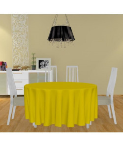 SOLEIL D\'OCRE Nappe ronde Alix  180x180 cm  Jaune