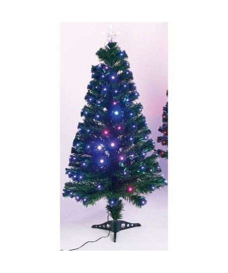 Sapin de Noël Caméléon  H 120 cm  Lumiere changeante rouge et bleu