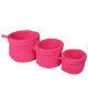 HOMEA Set de 3 paniers de rangement tressés Ř121518cm fuchsia