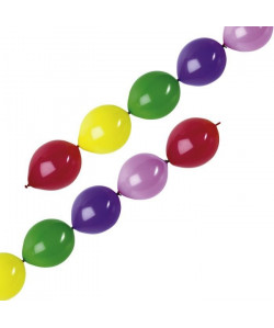 Lot de 10 Ballons en guirlande  Latex  Coloris assortis