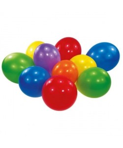 Lot de 100 Ballons  Latex  17,6 cm  Coloris assortis
