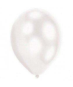 Lot de 5 Ballons avec LED  Latex  27,5 cm  Blanc